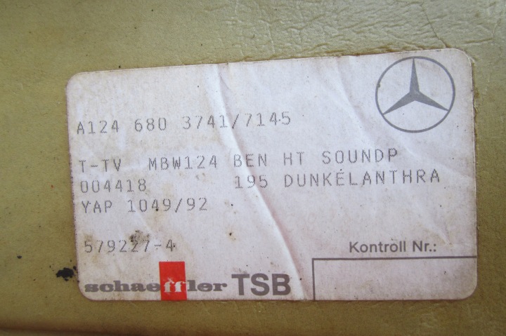 фото №5, Mercedes w124 sedan килимок покриття  підлоги