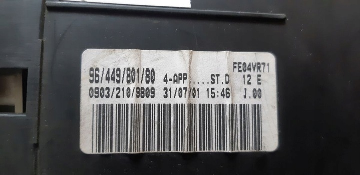 фото №11, Спідометр  прилади peugeot 206 1998-2001 дві штекери дизель 9644980180