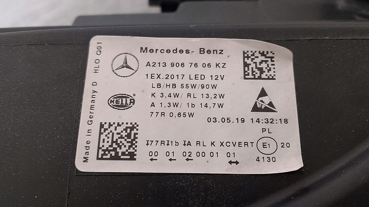 фото №12, Mercedes e клас w213 права лампа перед передня повний led multibeam