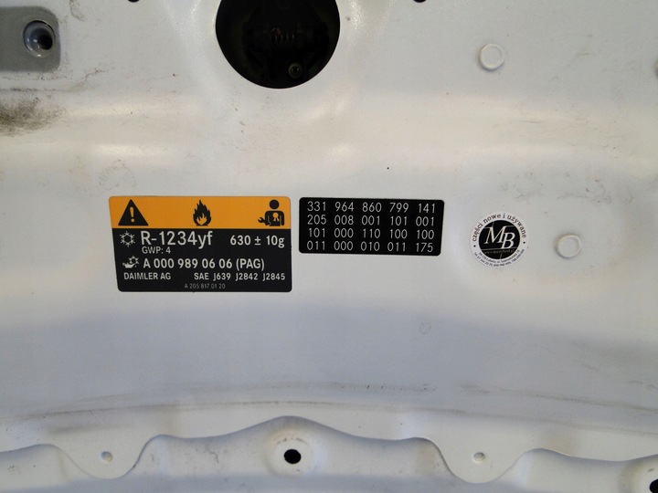 фото №12, Mercedes c клас w205 s205 205 капот кришка двигуна 799 біла перлина