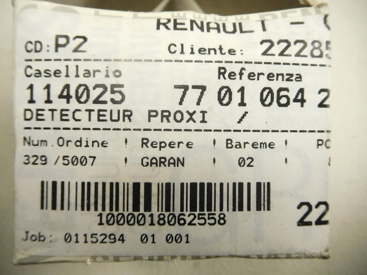 фото №8, Датчик парковка clio megane kangoo 7701064277