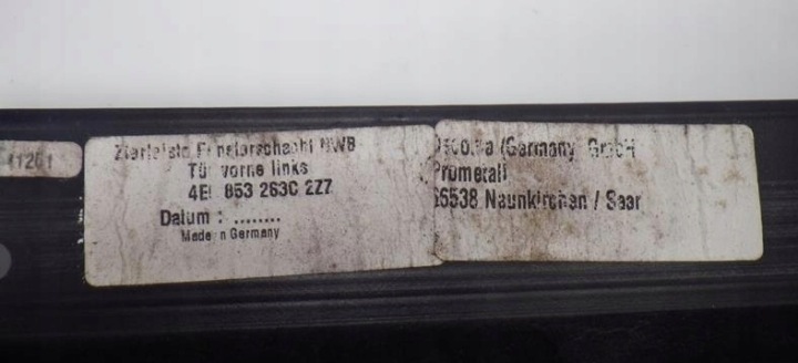 фото №9, Молдинг двері ліві зад audi a8 d3 4e0853263c lx6z