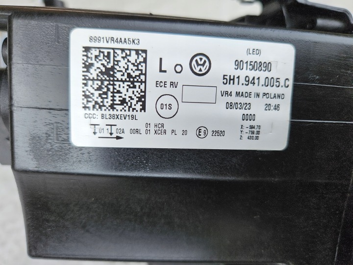 фото №10, Vw golf 8 5h1 фара передня ліва led 5h1941005c