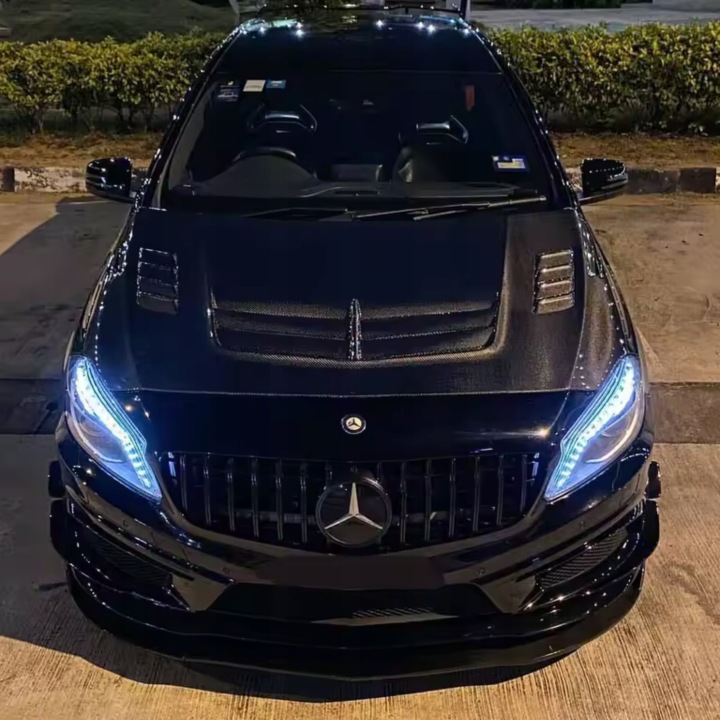 фото №14, Решётка mercedes w176 2012-2015 передний рестайлинг panamericana чёрный блеск gt