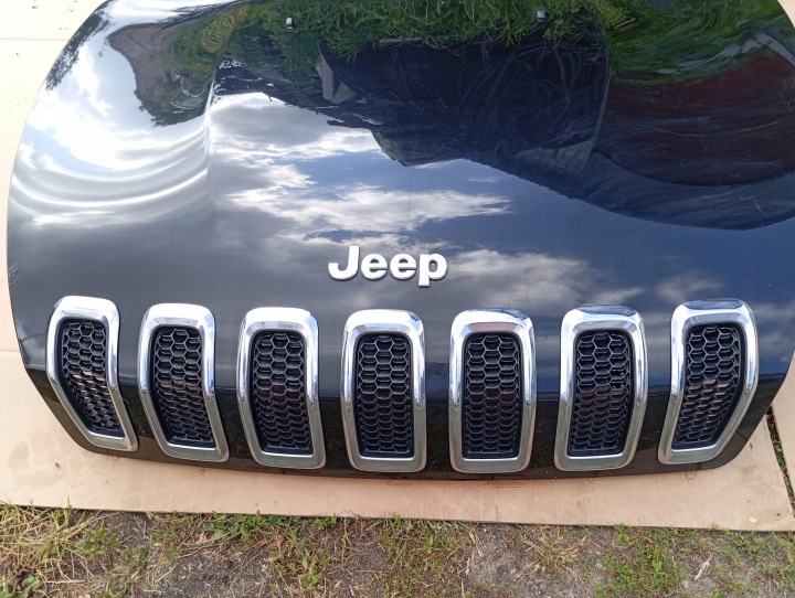 фото №8, Jeep cherokee kl 14- usa капот w цвет pxr чёрная kpl решётка решётка
