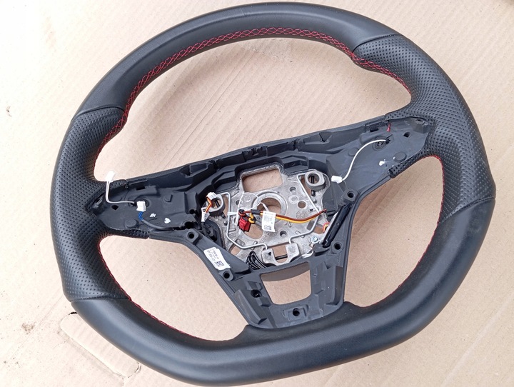 фото №14, Vw golf viii 8 5h0 passat b8 tiguan руль кожа r-line красная nić