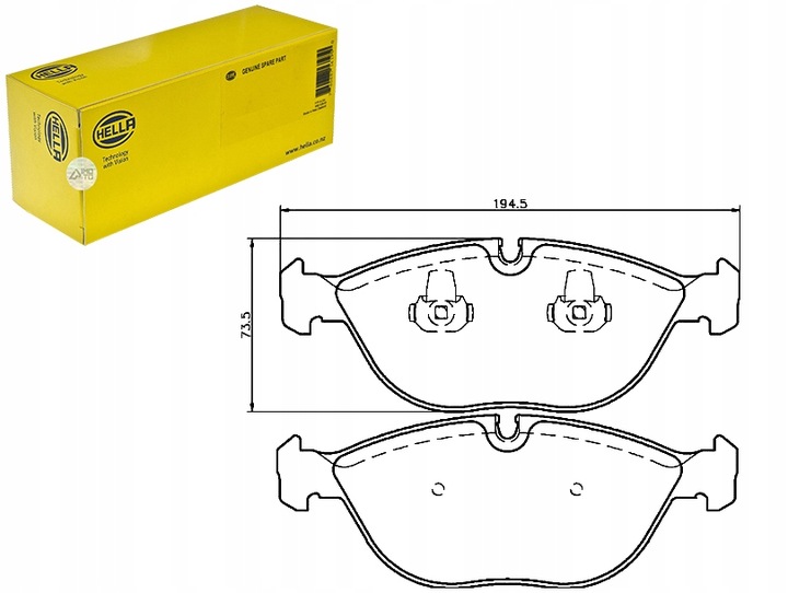 КОМПЛЕКТ - КОМПЛЕКТ КОЛОДОК ШАЛЬМІВНИХ HELLA 8D06981