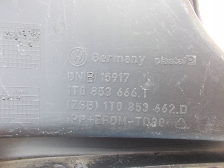 фото №10, Решітка бампера перед передня volkswagen touran ii 1t0853666t