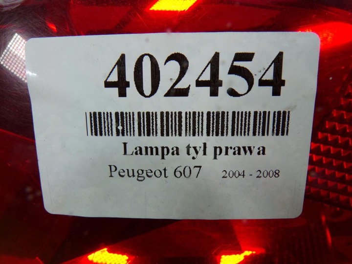 фото №6, Peugeot 607 фара права задня