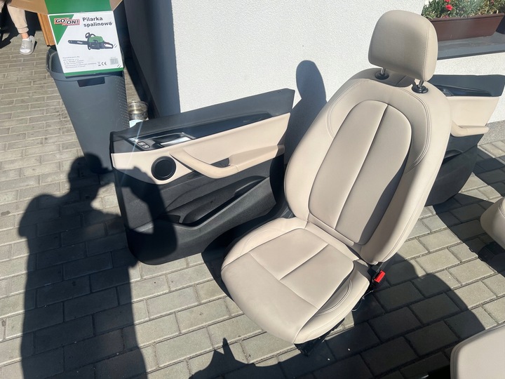 фото №11, Сиденья обшивки диван bmw x1 f48 skura бежево-серый