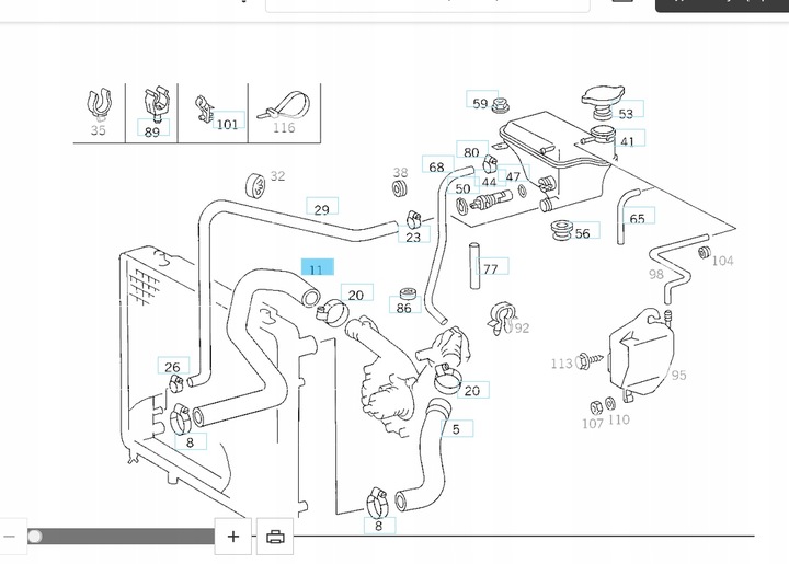 фото №8, Шланг шланг труба рідини охолоджуючої mercedes w124 1245015782 e200 220e m111