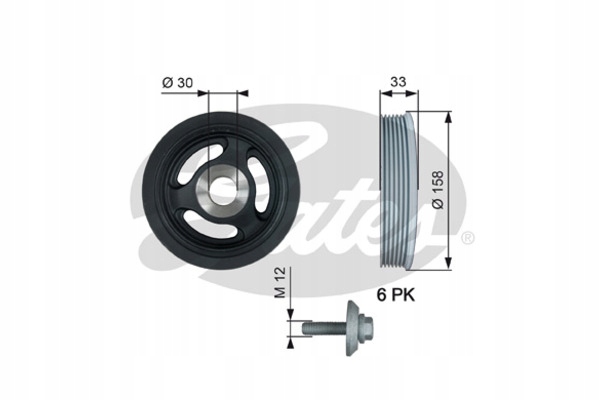 фото №12, Колесо пасове gates tvd1061a 0515t3 citroen