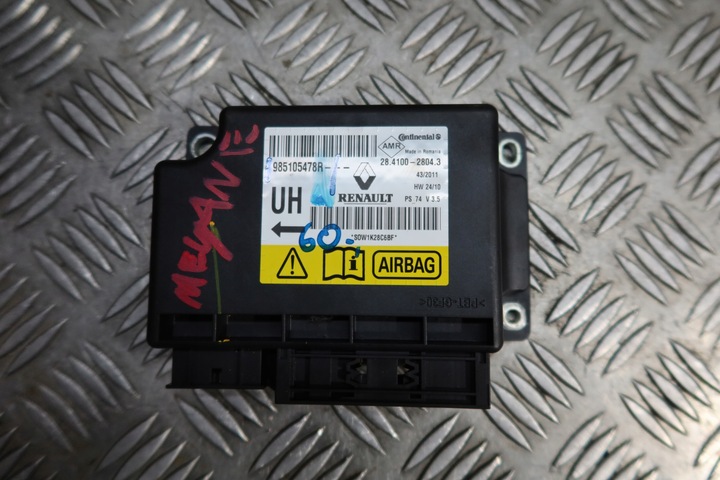 фото №1, Модуль датчик подушка безопасности megane iii 985105478r