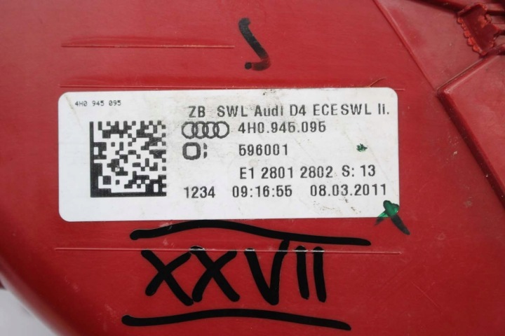 фото №7, Audi a8 s8 лампы led зад 4h0945093 4h0945094 4h0945095 4h0945096 фара задний