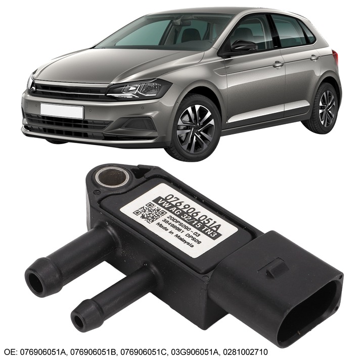 фото №6, 3-штыревой датчик давления выхлопных газов dpf 076906051a