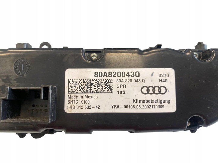 фото №6, 80a820043q audi q5 80a панель кондиціонера 17-