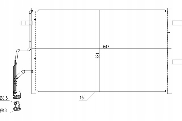 фото №2, Конденсатор кондиционера hart 621632 mazda 3 5 cr19 hart