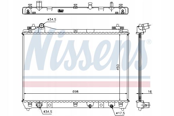 фото №15, Радіатор двигуна nissens 1770067j00 314346 sz2100