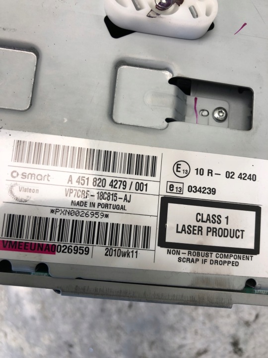 фото №7, Магнитола cd smart fortwo 451 a4518204279