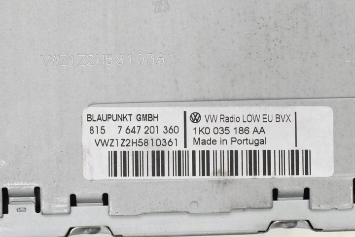 фото №8, Радіо радіопрогравач cd 1k0035186aa vw golf 5 v 03-09