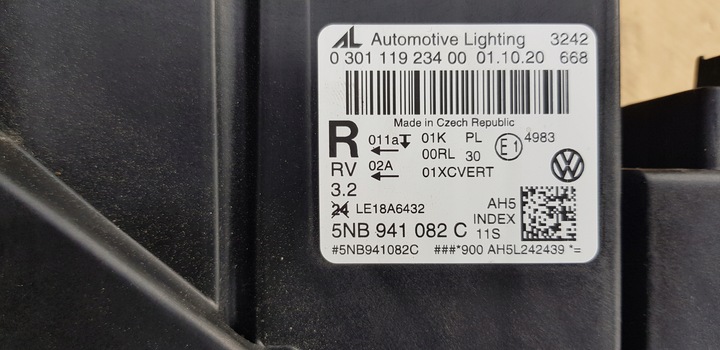 фото №6, Праві повний led vw tiguan рестайлінг 5nb941082c