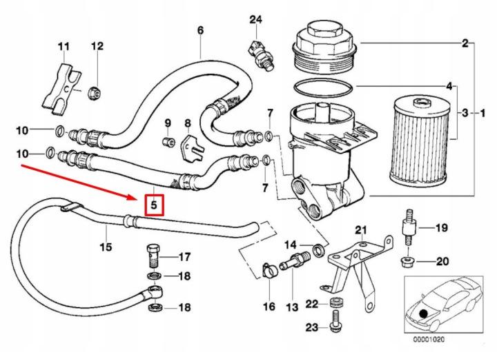 фото №7, New bmw 5 e39 трубка  давлений, впускной 11421440181 1440181 оригинал