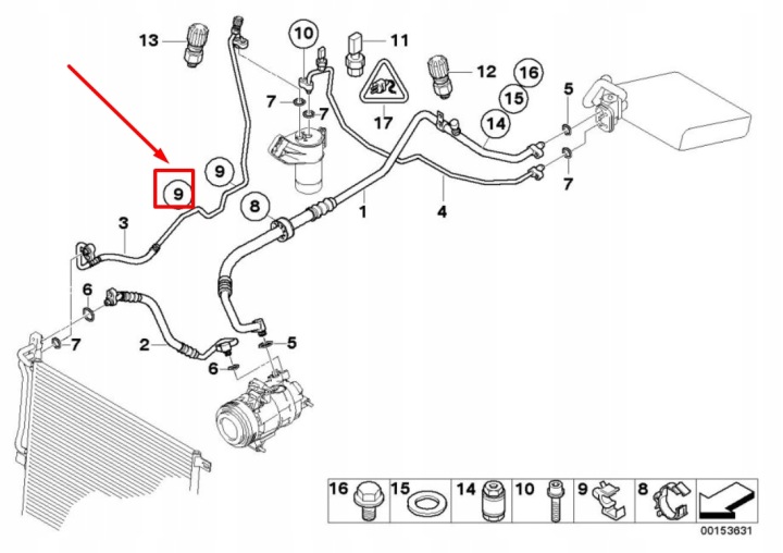 фото №9, Bmw 1 e82 тримач шланг тискового klimatyzatora 8369549 64538369549
