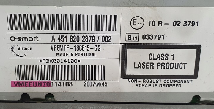 фото №9, Радио cd smart fortwo ii 451 a4518202879