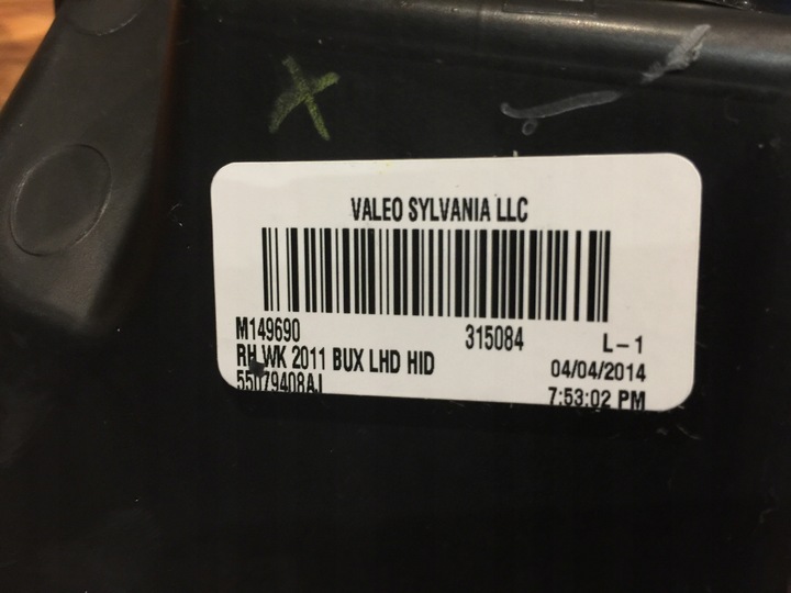 фото №10, Jeep grand cherokee wk2 ксенон 12 13 лампа европа оригинал лампы номер 52 43