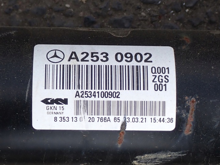 фото №8, Wał привідний оригінал a2534100902 mercedes glc i x253 2.0 190kw 21r