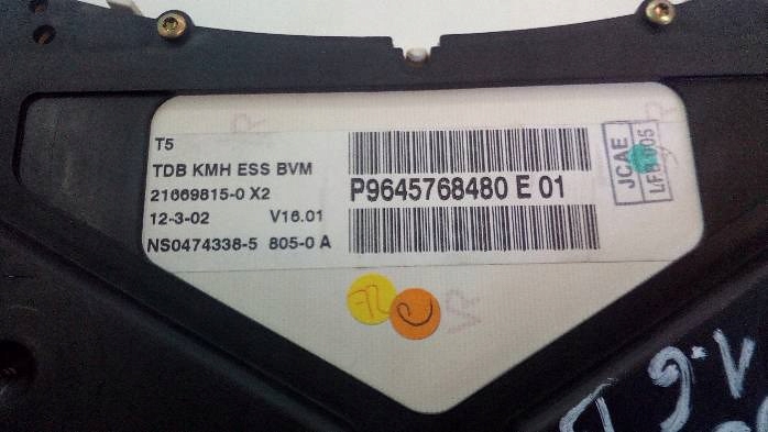 фото №8, Спідометр  peugeot 307 1.6 b 9645768480