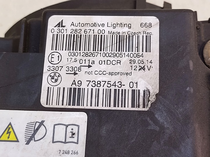 фото №13, Bmw 4 f36 14-17 лампа ліва передня bixenon некерована 7387543 європа