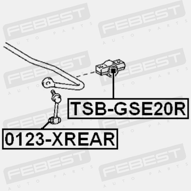 фото №5, Гумова накладка стабілізатора зад febest tsb-gse20r