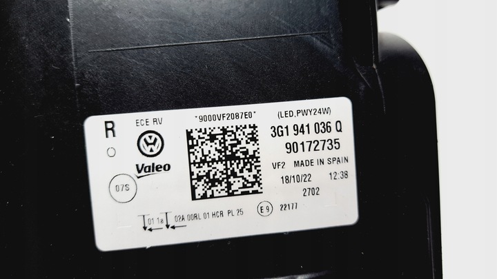 фото №12, Vw passat b8 рестайлинг лампа правая led 3g1941036q