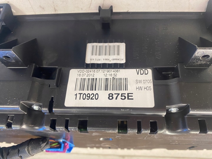 фото №8, Vw touran i 1.6 tdi спидометр приборы 1t0920875e