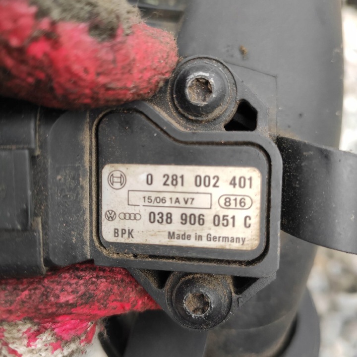 фото №9, Труба воздуховод датчик 1.4 tsi vw touran 03c145861d