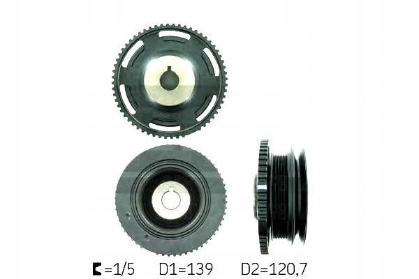 фото №9, Колесо ременное вала коленчатого daewoo lanos 1.4-1.6