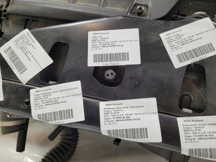 фото №6, Bmw 5 f10 f11 pas переднє підсилювач радіатор