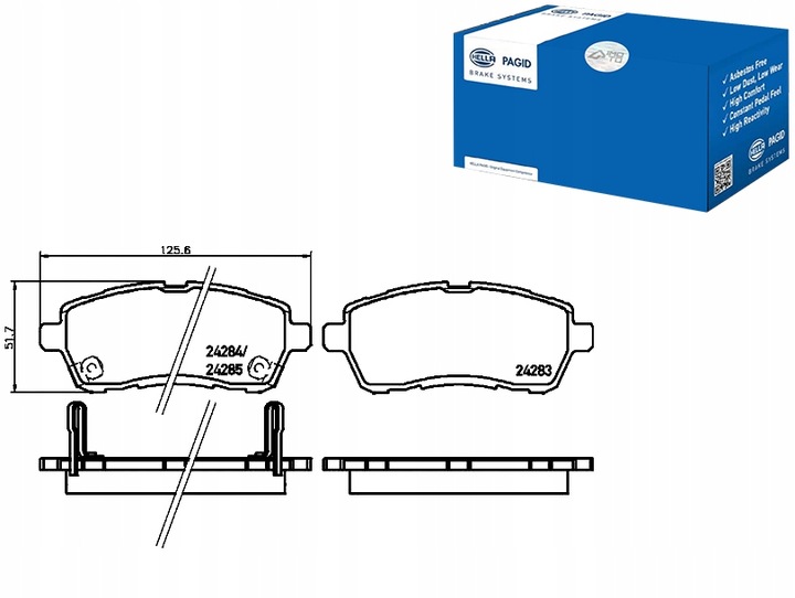 фото №1, Hella pagid тормозные колодки тормозные daihatsu materia 1.3
