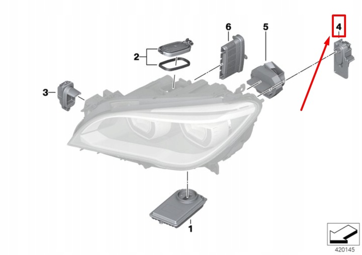 фото №7, Bmw 7 f01, f02 led поворот сигнал module unit 63117339056 7339056