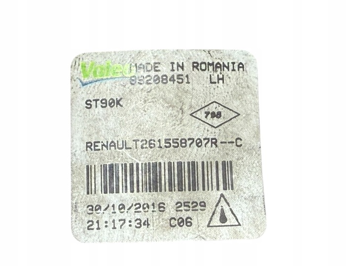 фото №11, Решітка заглушка хром планка ліва бампера галоген лівий renault scenic iv