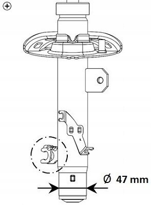 фото №3, Амортизатор. p 2008 перед 47mm gaz rh