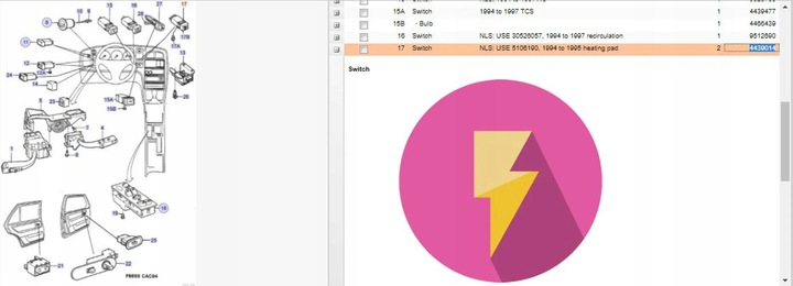 фото №6, Saab 9000 cd 1995 панелі керування, перемикачі
