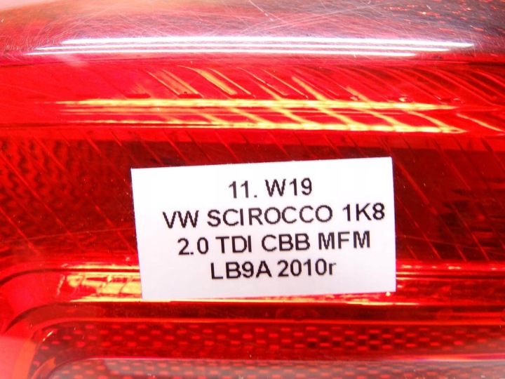 фото №9, Фара ліва ліве зад задня 1k8945257c vw scirocco iii 1k8