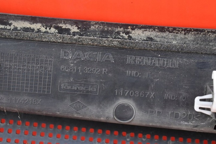 фото №7, Панель под лобовым стеклом eu ted69 dacia logan 2 ii 13-20