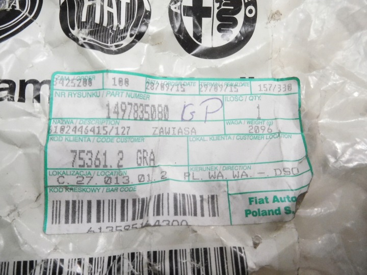 фото №13, Петля двері зад fiat scudo oem номер 1497835080