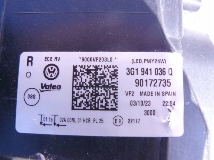 фото №12, Vw passat b8 рестайлінг фара передня повний led права 3g1941036q