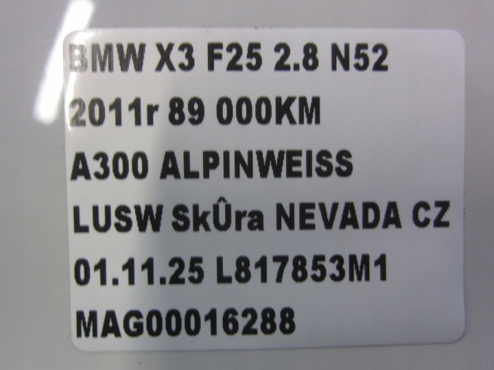 фото №11, Bmw x3 f25 51177238086 кришка заливання заливна горловина пального 300 альпійський білий 3 біла