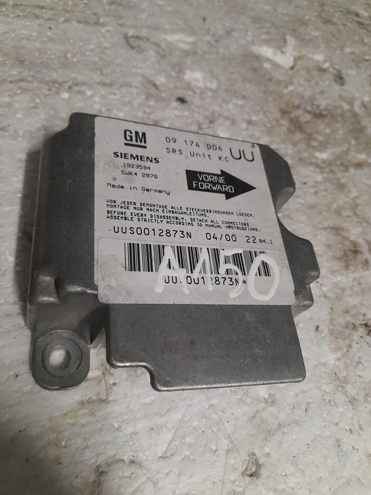 фото №1, Модуль подушек воздушных opel astra g 09174004