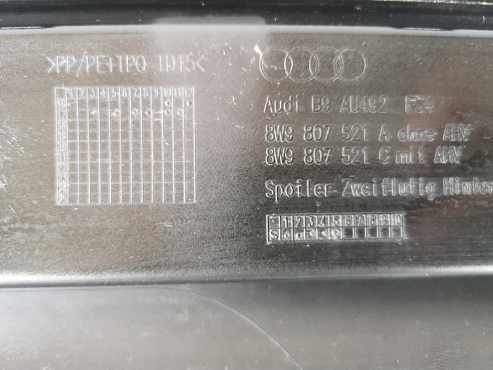 фото №7, Audi rs4 8w9 - спойлер бампера заднього